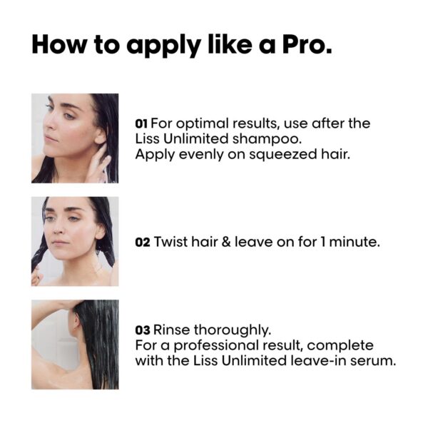 L'Oréal Professionnel Liss Unlimited Mask for Frizzy & Unruly Hair - 250ml - Image 7