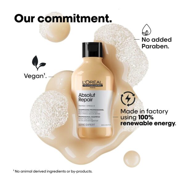 L'Oréal Professionnel Absolut Repair Shampoo for Dry & Damaged Hair - 300ml - Image 9