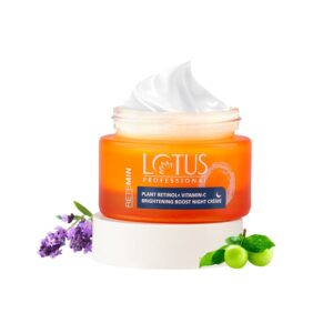 Lotus Professional Retemin Plant Retinol & Vitamin C Brightening Boost Night Cream   50gm